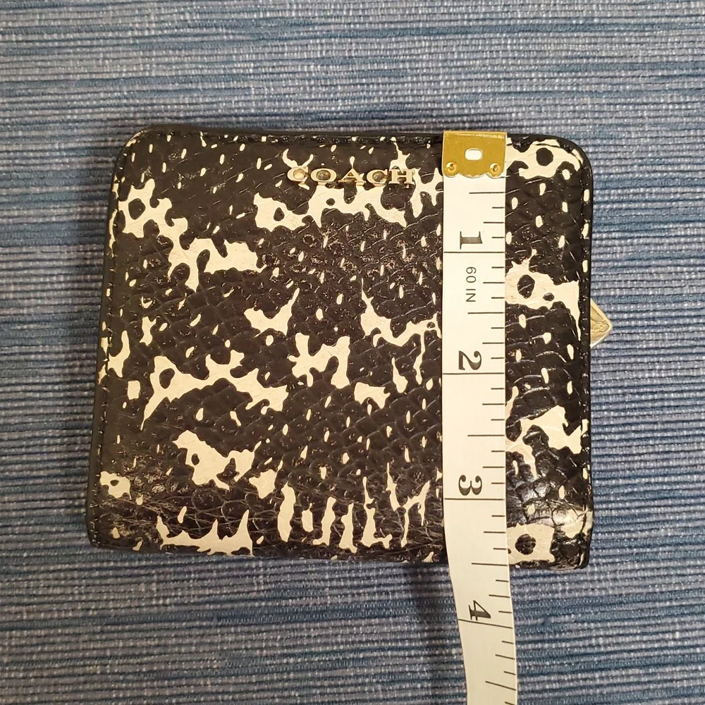 COACH Black and White Animal Print Wallet